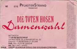 Die Toten Hosen / Glamour Ghouls / Die Goldenen Zitronen / Rocko Schamoni on Sep 17, 1986 [268-small]