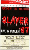 tags: Slayer, Malice, Offenbach, Hesse, Germany, Ticket, Stadthalle - Slayer / Malice on May 4, 1987 [779-small]