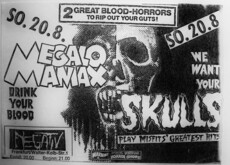 tags: Megalomaniax, Skulls, Frankfurt am Main, Hesse, Germany, Gig Poster, Negativ - Megalomaniax / Skulls on Aug 20, 1989 [783-small]