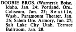 Doobie Brothers / Steely Dan on Jan 27, 1973 [212-small]