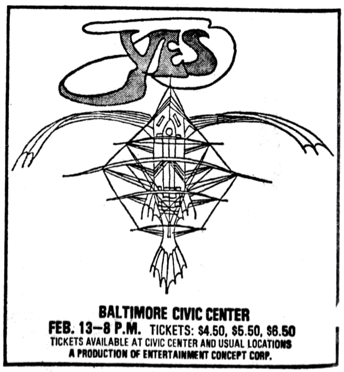 Yes's 1974 Concert & Tour History | Concert Archives