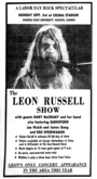 Leon Russell / Joe Walsh & Barnstorm / REO Speedwagon on Sep 3, 1973 [964-small]