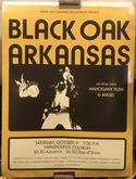 Poster removed from the window at Karma Records in Broad Ripple the day after the show., Black Oak Arkansas / Mahogany Rush / Angel on Oct 9, 1976 [986-small]
