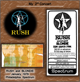 RUSH -- January 1979, tags: Rush, Blondie, Philadelphia, Pennsylvania, United States, Gig Poster, Ticket, Advertisement, The Spectrum - Rush / Blondie on Jan 21, 1979 [204-small]