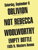 Woolworthy / Not Rebecca / Oblivion on Sep 6, 1997 [943-small]