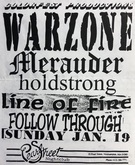 Warzone / Merauder / Hold Strong / Line Of Fire / Follow Through on Jan 19, 1997 [214-small]