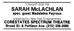 Sarah McLachlan / Madeline Peyroux on Oct 16, 1997 [530-small]