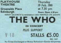 The Who / nine below zero on Feb 19, 1981 [605-small]