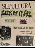 Sepultura / Napalm Death / Sacred Reich / Sick of It All on Aug 4, 1991 [669-small]