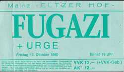 Fugazi / Urge on Oct 12, 1990 [754-small]