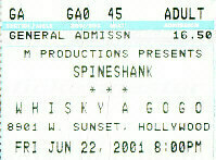 Spineshank / Chimaria / Ill Nino / No One / Sw1tched on Jun 22, 2001 [188-small]