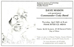 RIT Reporter Magazine ad 4-11-80, Dave Mason / Commander Cody Band / Hans Olson on Apr 24, 1980 [147-small]