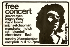 David Bowie / Michael Chapman / Junior's Eyes / Mighty Baby / Mandrake / Hutch / RAT / Blondell / Chest Fever / Flesh on Sep 28, 1969 [755-small]