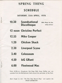 Fleetwood Mac / Chicken Shack / Big Grunt / The Liverpool Scene / Coliseum / Mike Cooper / Christine Perfect on Apr 25, 1970 [819-small]