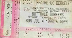 Stone Temple Pilots / Butthole Surfers / fIREHOSE / Basehead on Jul 4, 1993 [340-small]