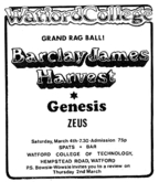 Barclay James Harvest / Genesis / Zeus on Mar 4, 1972 [814-small]