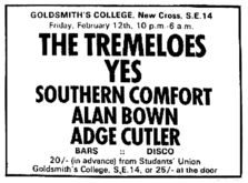 The Tremeloes / Yes / Southern Comfort / Alan Bown / Adge Cutler on Feb 12, 1971 [968-small]