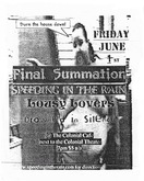 Final Summation / Lousy Lovers / Speeding in the Rain / Broken Society on Jun 1, 2001 [170-small]