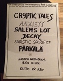 Cryptic Tales / Salem's Lot / Anxiety / Pärkälä / Decay / Sadistic Sacrifice on Feb 15, 1990 [528-small]