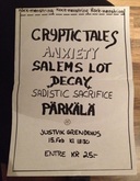 Cryptic Tales / Salem's Lot / Anxiety / Pärkälä / Decay / Sadistic Sacrifice on Feb 15, 1990 [529-small]