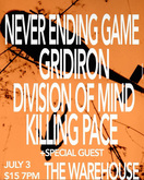 Never Ending Game / Gridiron / Naysayer / Killing Pace / Division Of Mind on Jul 3, 2023 [241-small]