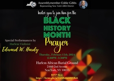 Eddie Gibbs Black History Month Prayer Event Poster (2024), tags: Eddie Gibbs, Edward W. Hardy, New York, New York, United States, Gig Poster, Article, Advertisement, Harlem African Burial Grounds - Eddie Gibbs / Edward W. Hardy on Feb 15, 2024 [553-small]