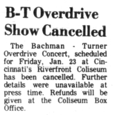 Bachman-Turner Overdrive / REO Speedwagon on Jan 23, 1976 [537-small]