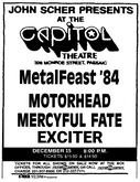 Motörhead / mercyful fate / Exciter on Dec 15, 1984 [462-small]