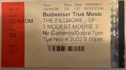 Modest Mouse / The Shins / Helio Sequence on Nov 3, 2003 [081-small]