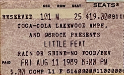 Little Feat / The Jeff Healy Band on Aug 11, 1989 [837-small]