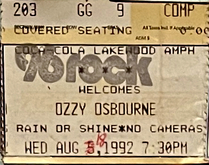 Ozzy Osbourne / Faster Pussycat / Ugly Kid Joe on Aug 18, 1992 [878-small]