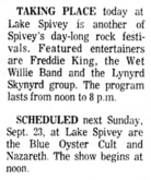 Wet Willie / Freddie King / Lynyrd Skynyrd on Sep 16, 1973 [201-small]