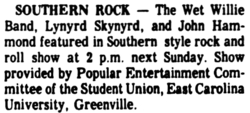 Wet Willie / Lynyrd Skynyrd / John Hammond Jr. on Nov 11, 1973 [290-small]