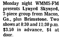 Lynyrd Skynyrd / Brimstone on Nov 19, 1973 [325-small]