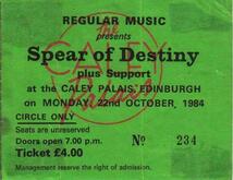Spear of Destiny on Oct 22, 1984 [469-small]