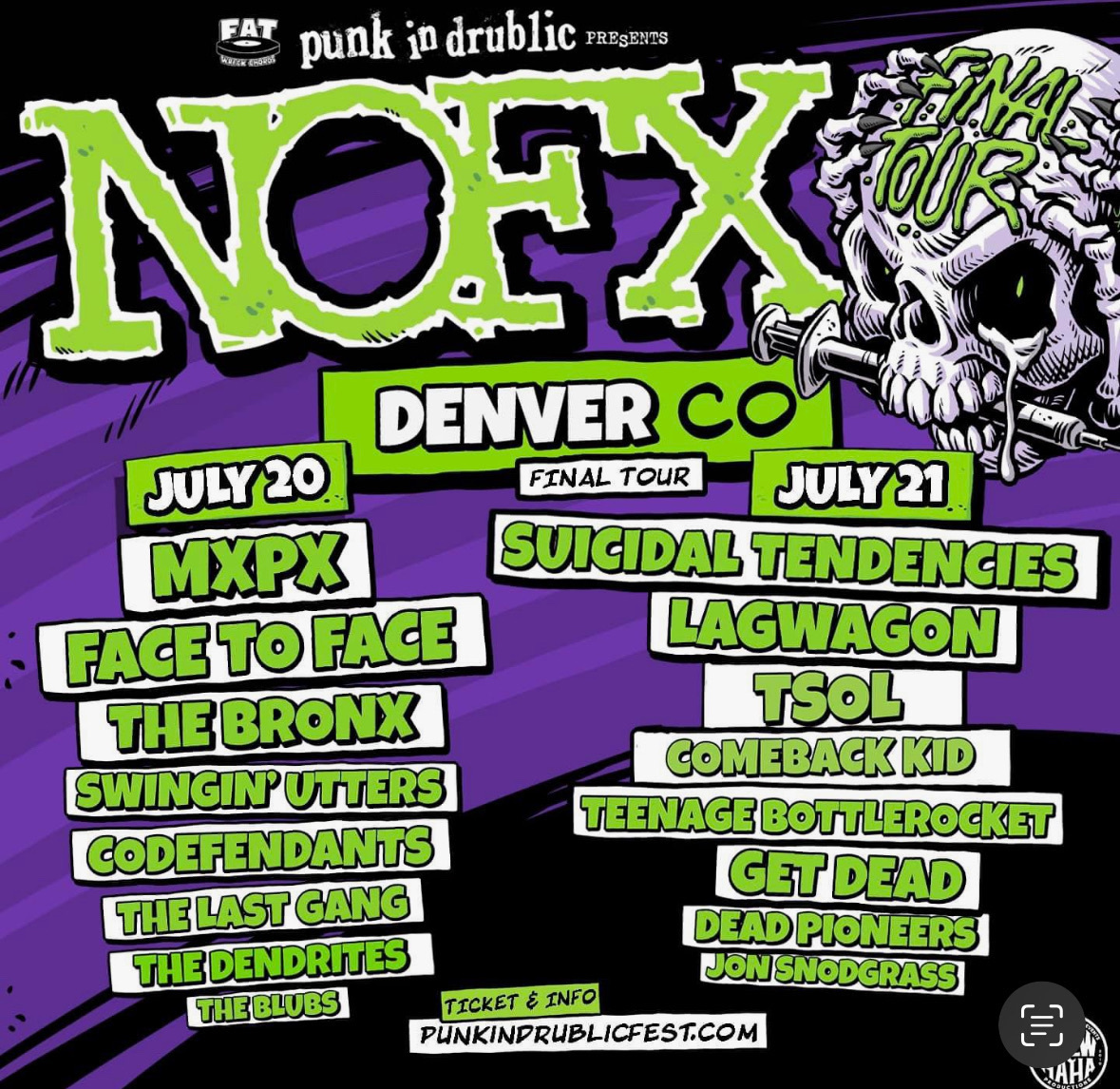 NOFX Concert & Tour History (Updated for 2024) Concert Archives