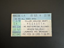 Megadeth / Corrosion Of Conformity on Feb 10, 1995 [560-small]