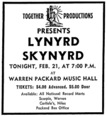 Lynyrd Skynyrd on Feb 21, 1974 [718-small]