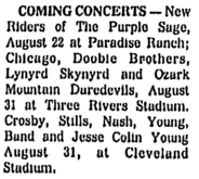 Chicago / The Doobie Brothers / The Ozark Mountain Daredevils on Aug 31, 1974 [744-small]