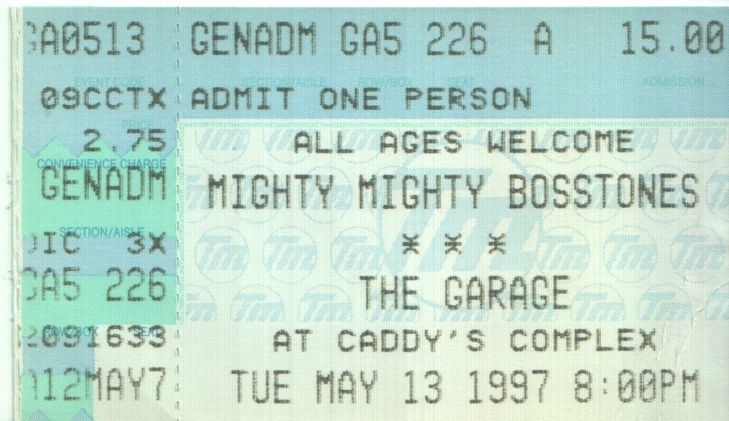 Concert History of The Garage at Caddy’s Complex Cincinnati, Ohio