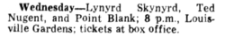 Lynyrd Skynyrd / Ted Nugent / Point Blank on May 19, 1976 [176-small]