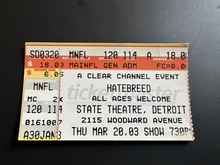 Hatebreed / Agnostic Front / Murphy's Law / Unseen on Mar 20, 2003 [358-small]