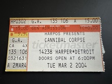 Cannibal Corpse / Hypocrisy / Exhumed / Vile on Mar 2, 2004 [377-small]