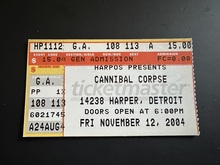 Cannibal Corpse / Napalm Death / Kataklysm / Macabre on Nov 12, 2004 [384-small]