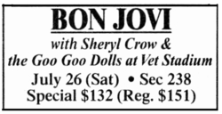 Bon Jovi / Sheryl Crow / Goo Goo Dolls on Jul 26, 2003 [580-small]