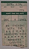 Allman Brothers Band on Dec 8, 1981 [622-small]