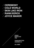 Ceremony / Cold World / Skin Like Iron / Rank/Xerox / Joyce Manor on Mar 9, 2012 [623-small]