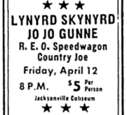 Lynyrd Skynyrd / jo jo gunne / REO Speedwagon / Country Joe on Apr 12, 1974 [099-small]