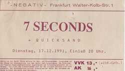 7 Seconds / Quicksand on Dec 17, 1991 [907-small]