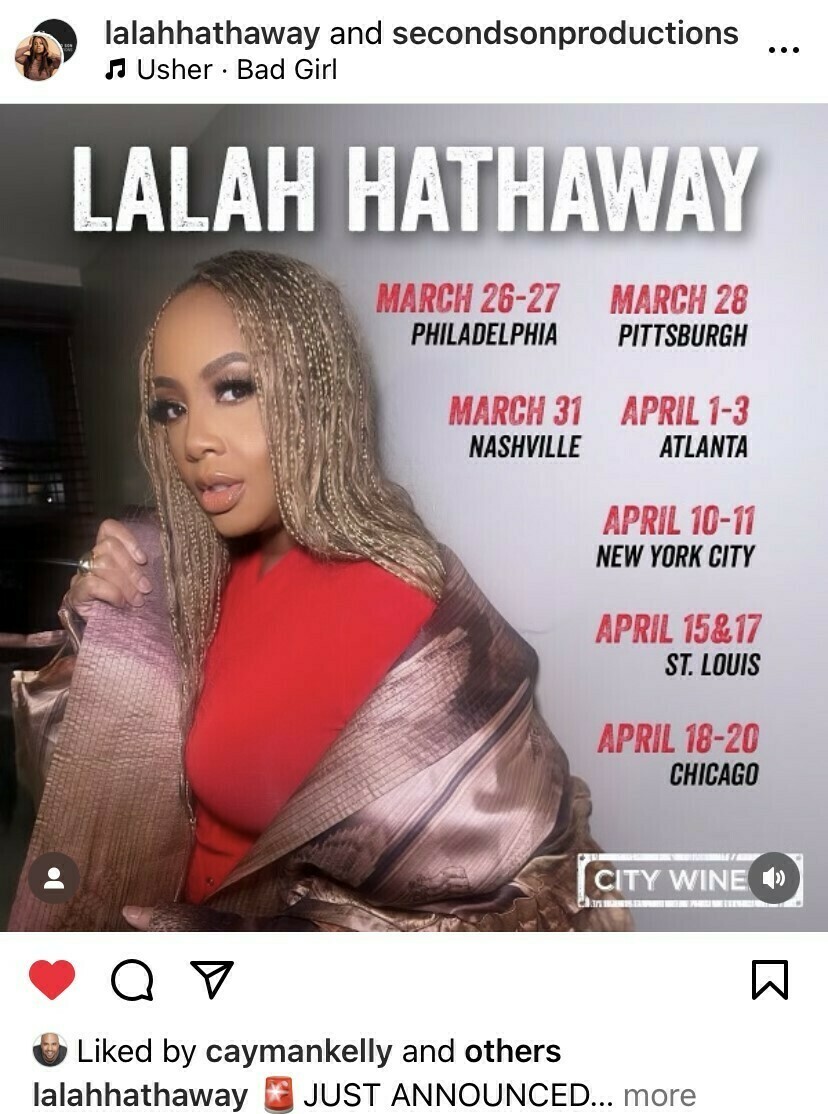 Lalah Hathaway Concert & Tour History (Updated for 2024 2025